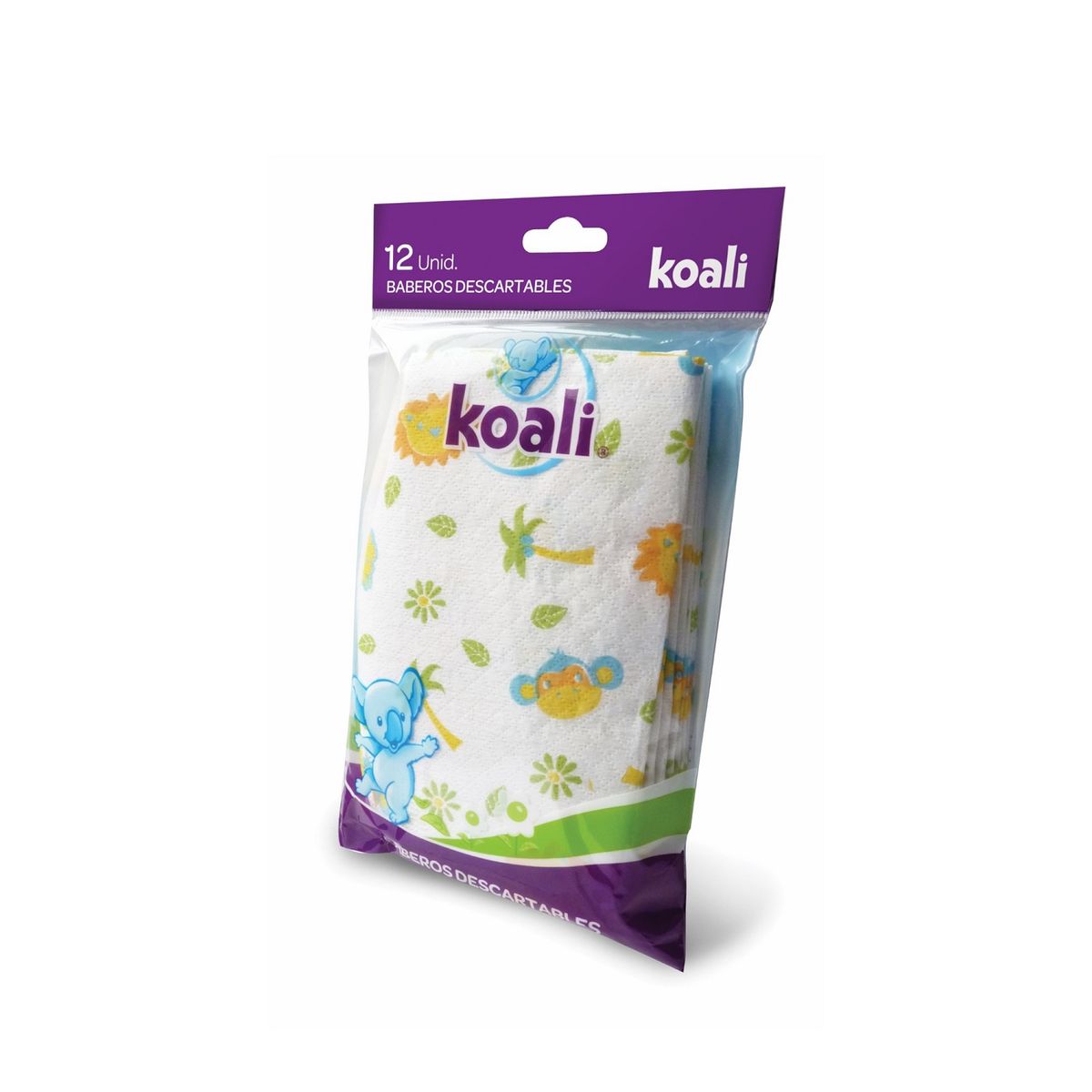 KOALI - Babero Descartable para Bebes x 12u Display 10 Bolsas