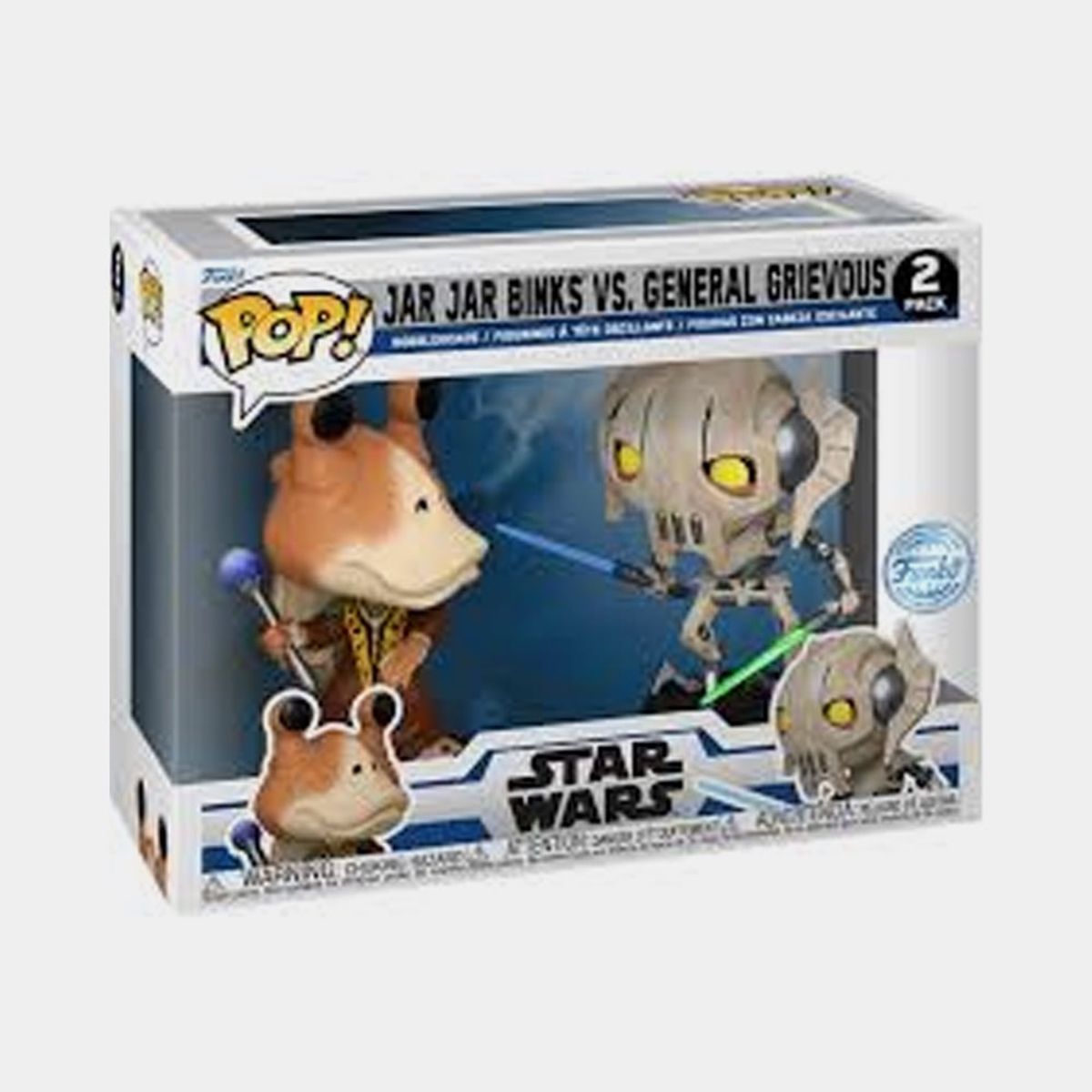 FUNKO - FUNKO POP STAR WARS DUELS - JAR JAR BINKS VS GENERAL GRIEVOUS  2PACK