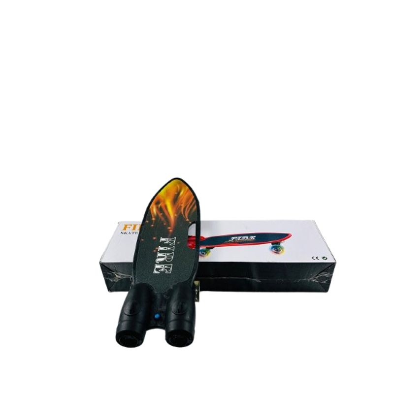 GENERICO - SKATEBOARD FIRE SKATE COLOR NEGRO BOTA HUMO CON BLUETOOTH