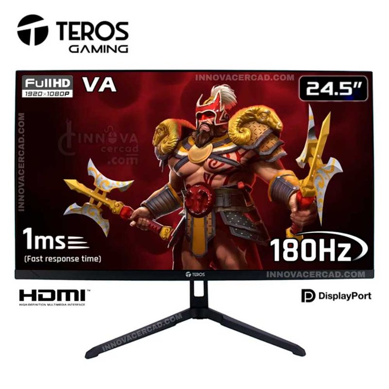 TEROS - MONITOR  TEROS Gaming  TE-2474G  24.5 FHA VA 1080P 180HZ 1MS HDMI DP
