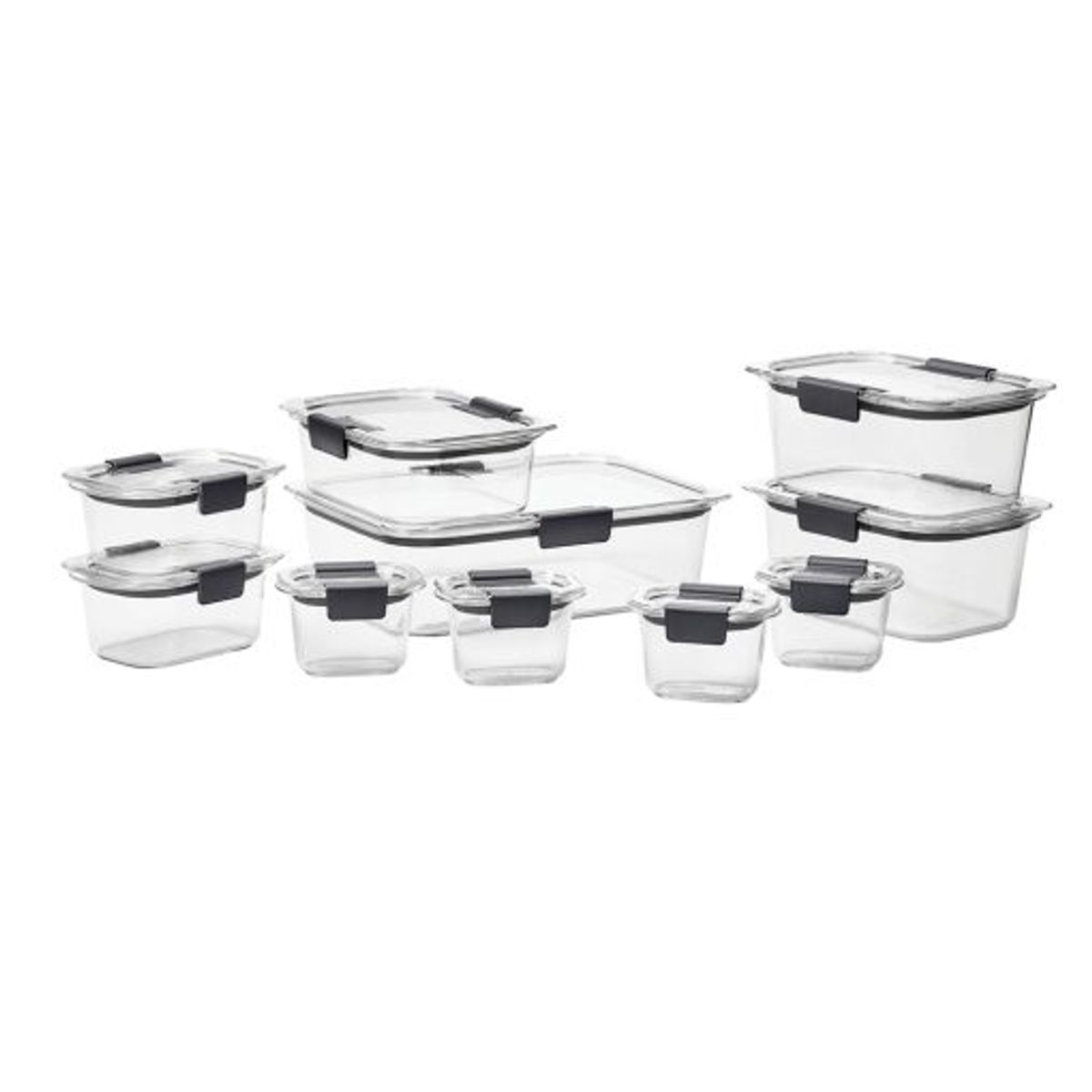 RUBBERMAID - Set de 10 herméticos de plastico Brilliance Rubbermaid Tritan 1990616