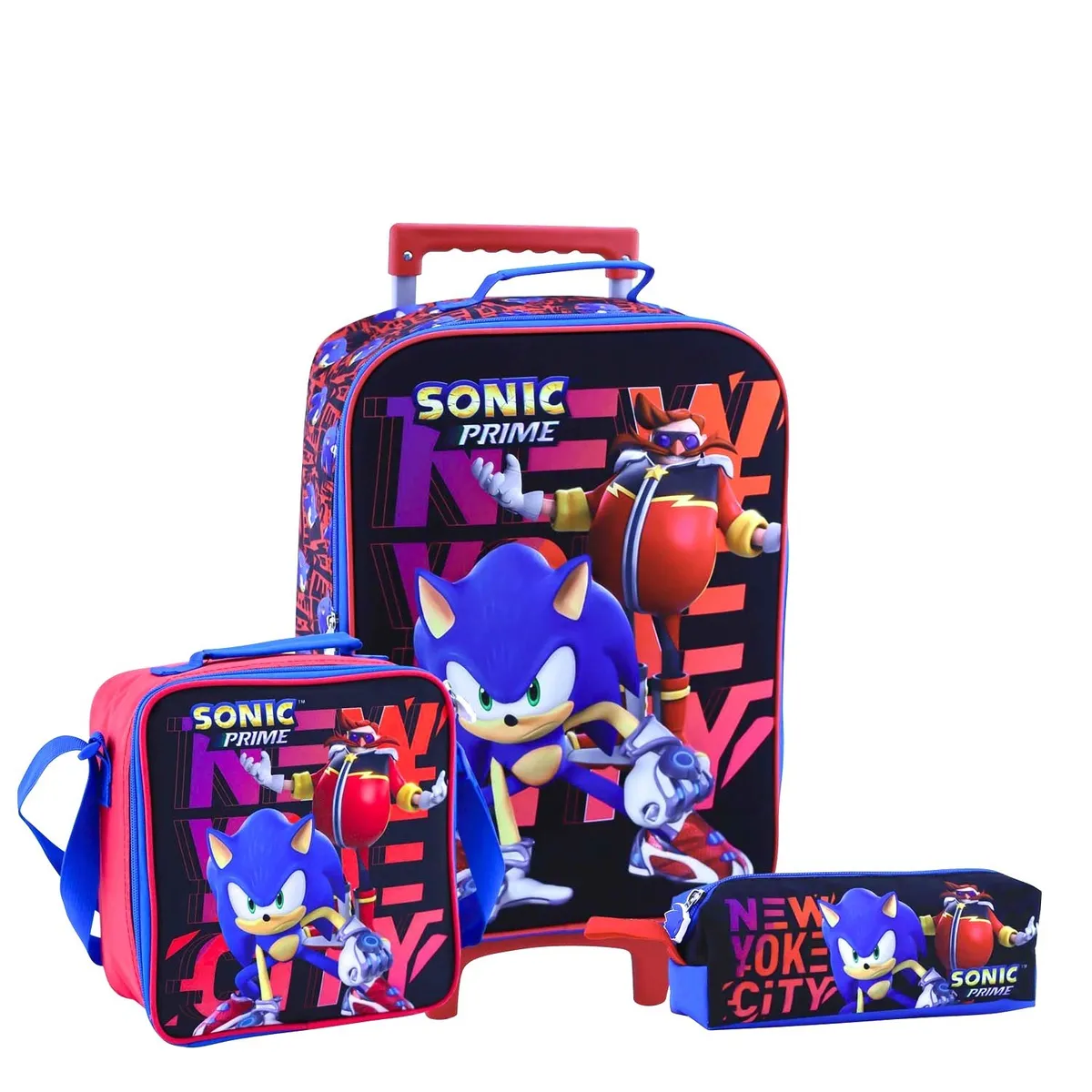 SCOOL - Set SONIC Maleta-Lonchera-Cartuchera marca Scool