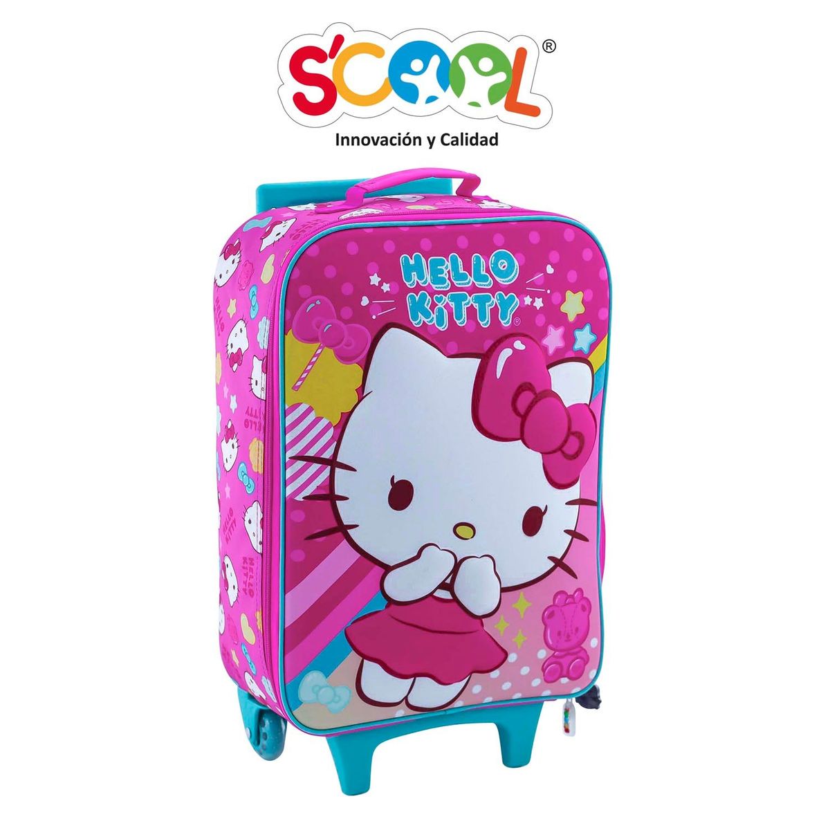 SCOOL - Set HELLO KITTY Maleta-Lonchera-Cartuchera marca Scool