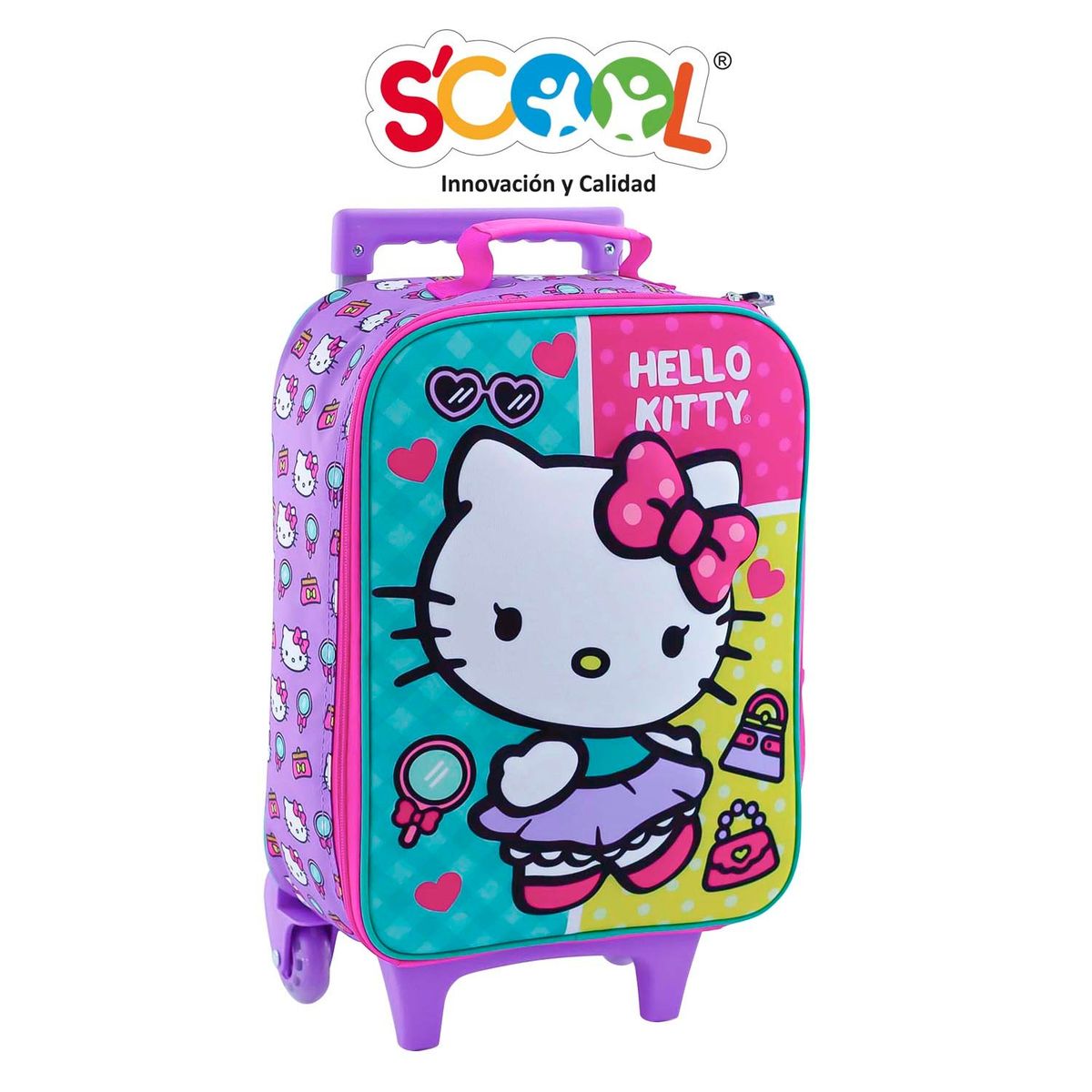SCOOL - Set HELLO KITTY Maleta-Lonchera-Cartuchera A4 marca Scool