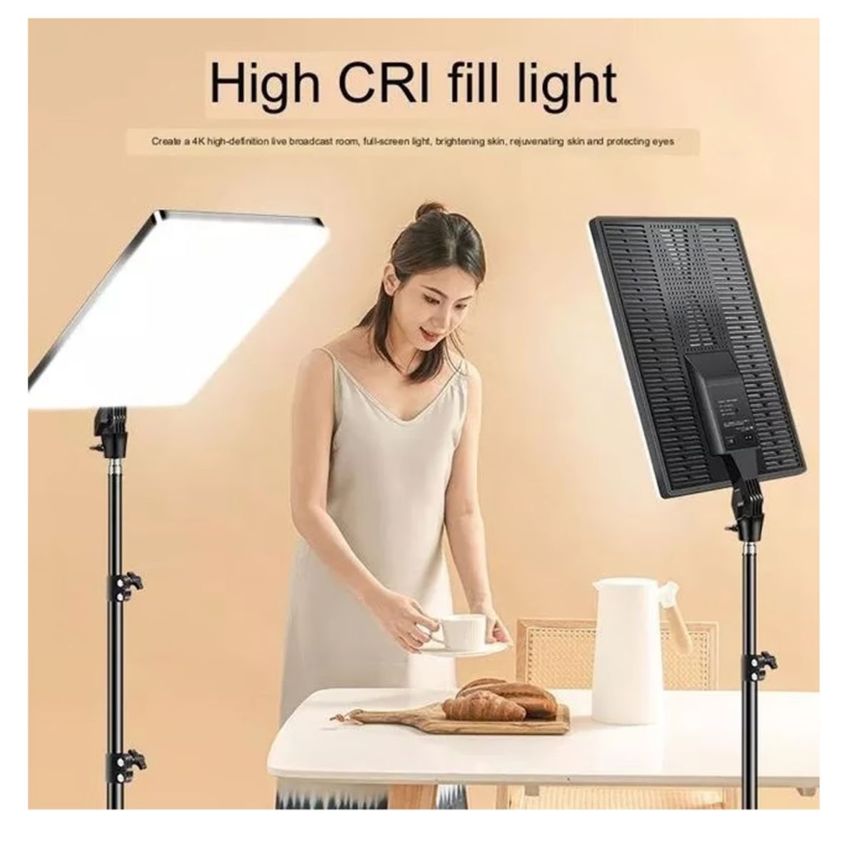 SEISA - Panel de Luz Led para Fotografía y Video con Tripode L-3560