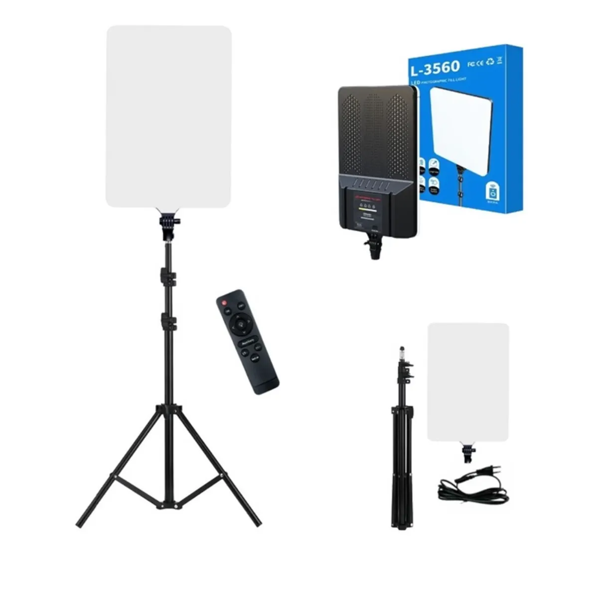 SEISA - Panel de Luz Led para Fotografía y Video con Tripode L-3560