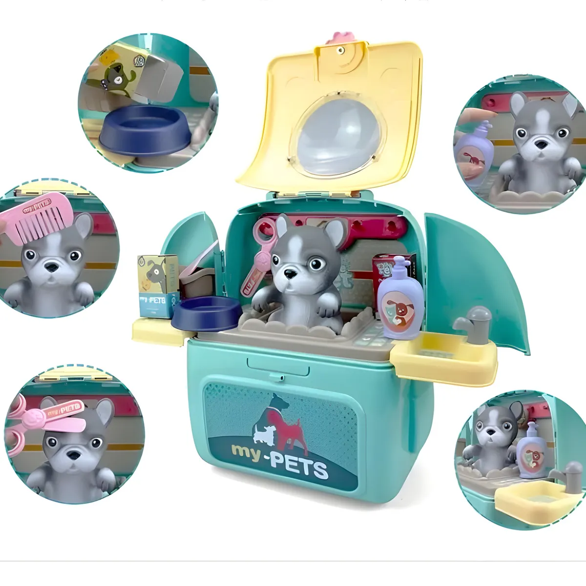 GENERICO - Juguete Set Veterinario Con Mascota 14 pcs + Mochila