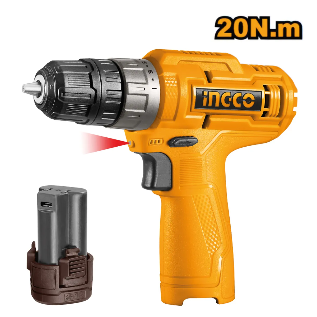 INGCO TOOLS - TALADRO ATORNILLADOR INALÁMBRICO INGCO 12V CDLI12428