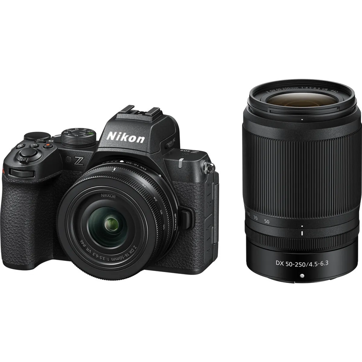 NIKON - Nikon Z50 II Cámara Doble Kit Con lentes De 16-50mm y 50-250mm - Negro