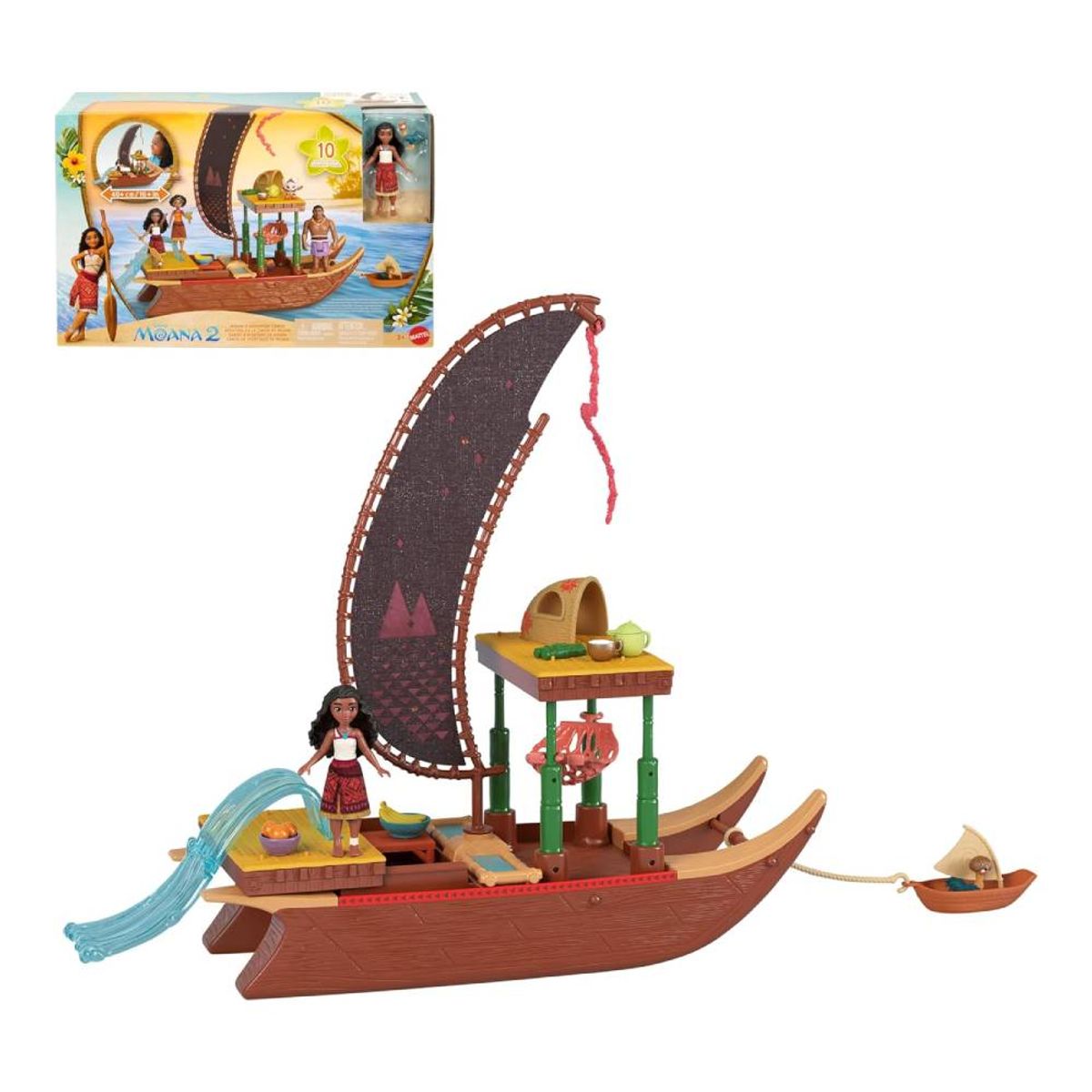 MATTEL - Moana 2 Aventura en la canoa de Moana