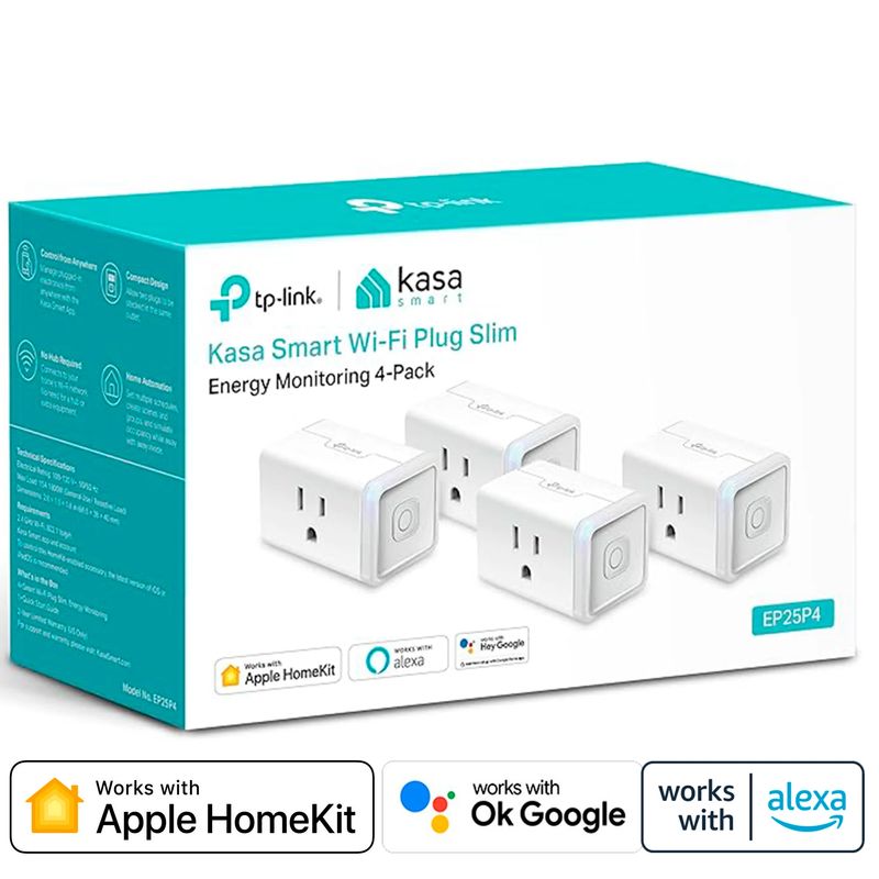 KASA - Kasa Smart EP25P4 enchufe smart temporizador Alexa Homekit Google