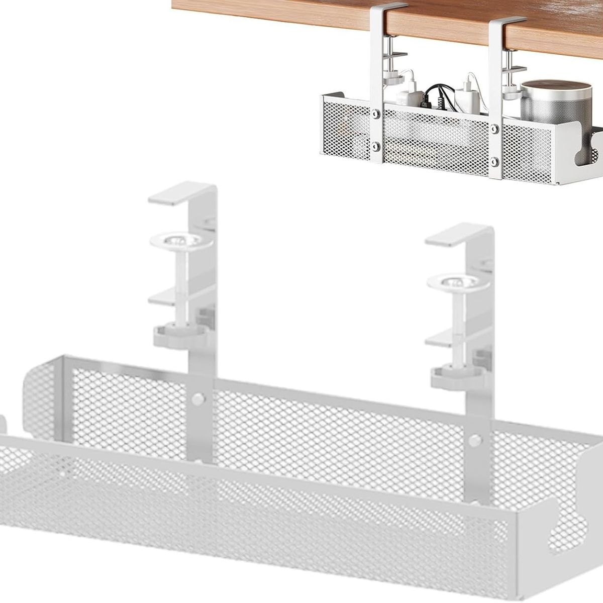 GENERICO - Bandeja Organizadora De Cables Blanca Hanma Escritorio