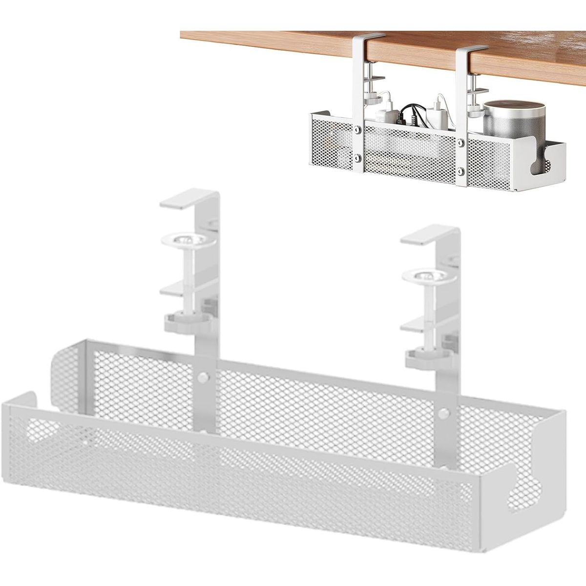 GENERICO - Bandeja Organizadora De Cables Blanca Hanma Escritorio