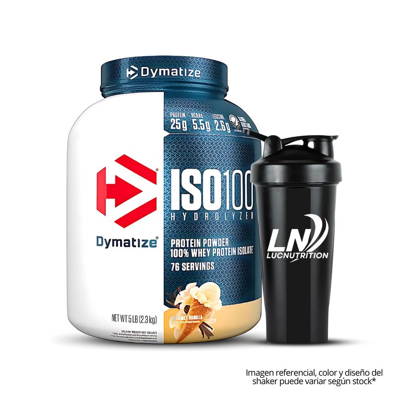 DYMATIZE - Iso 100 5 LB - Vanilla Gourmet + shaker