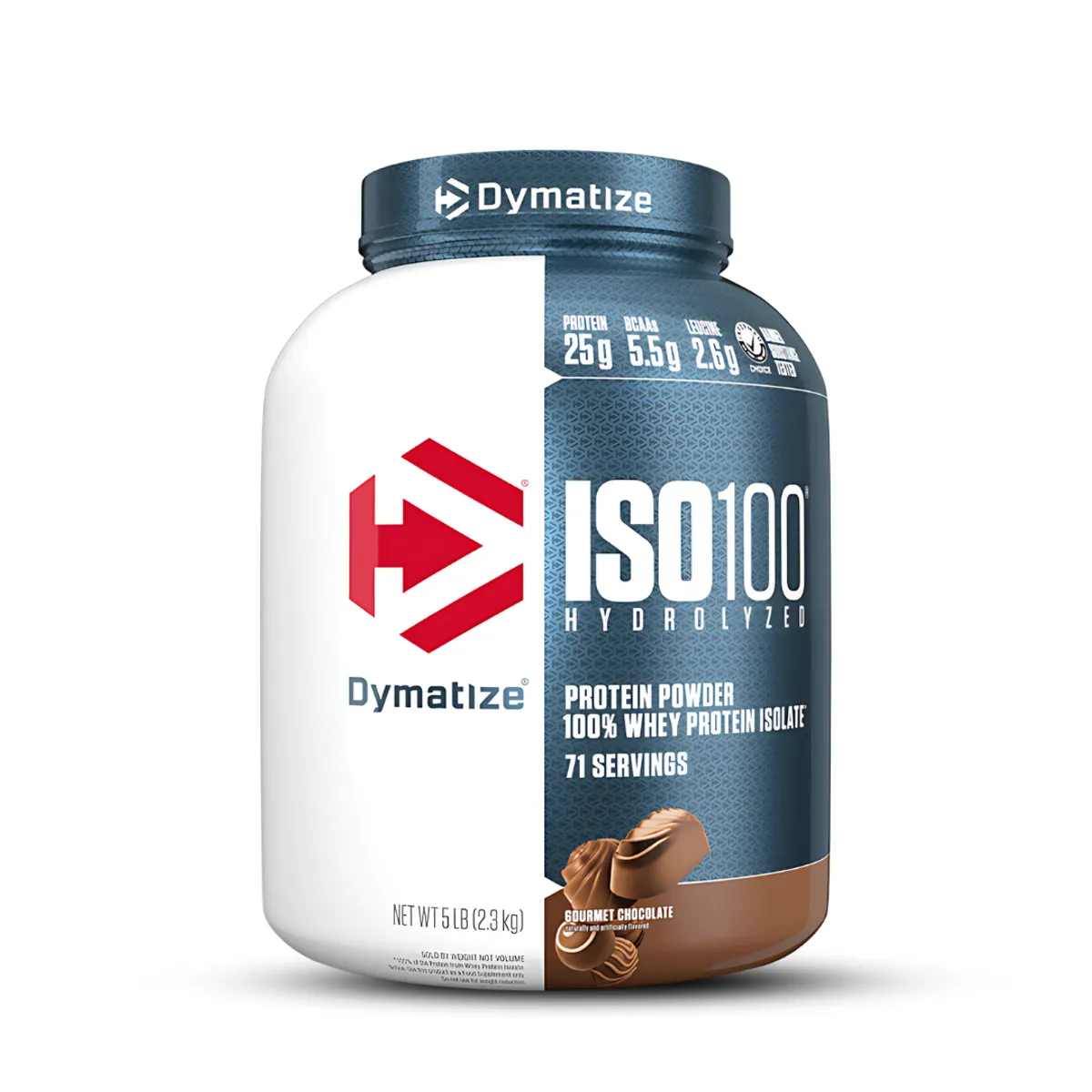 DYMATIZE - Iso 100 5 LB Hidrolizada Gourmet Chocolate + Shaker