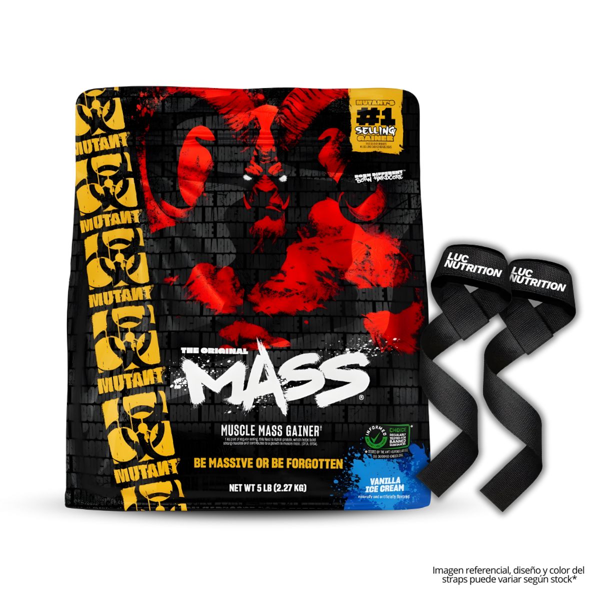 MUTANT - Mutant Mass 5 Lb Vainilla Ice Cream + Straps