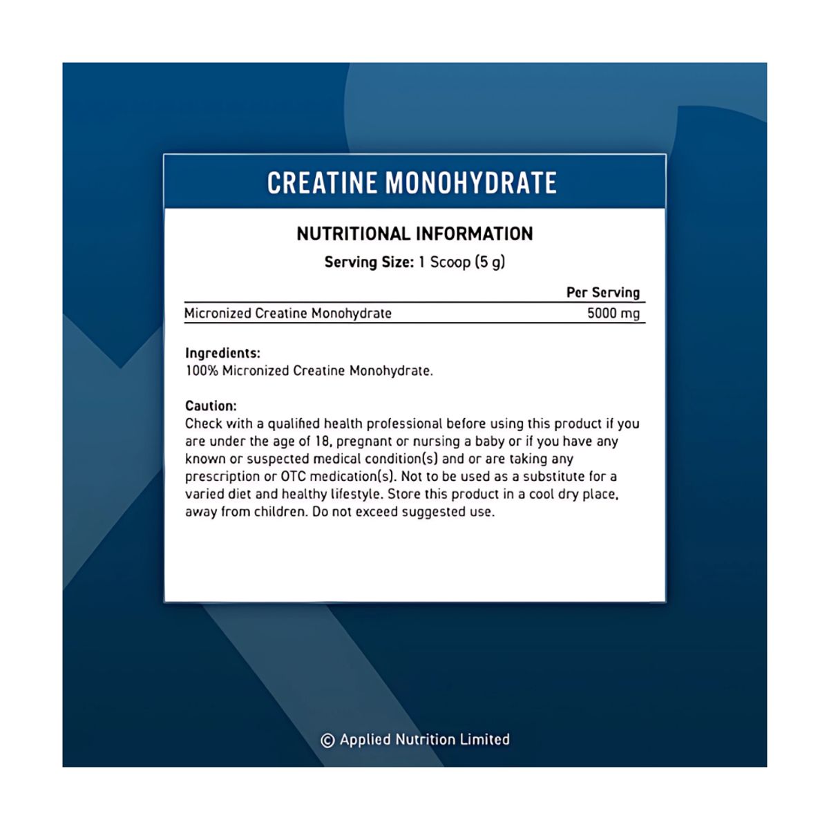 APPLIED NUTRITION - Creatina Applied Nutrition 500 g - Creatina Monohidratada y Micronizada