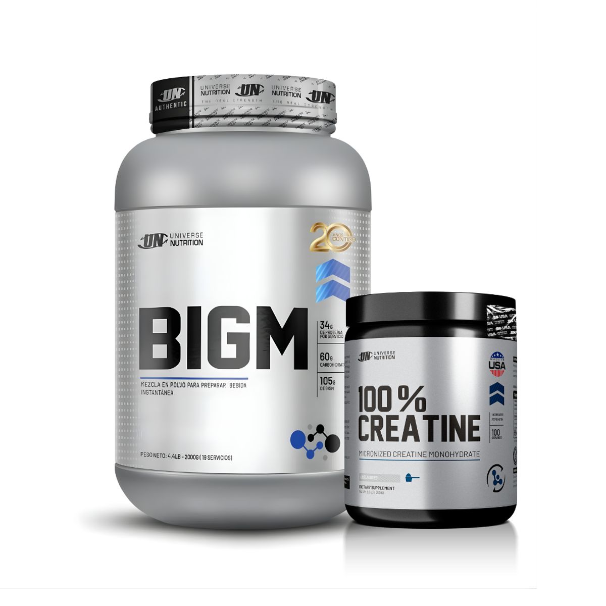 UNIVERSE NUTRITION - Bigm 2 kg Ganador de masa UN - chocolate + Creatina universe nutrition 250 g