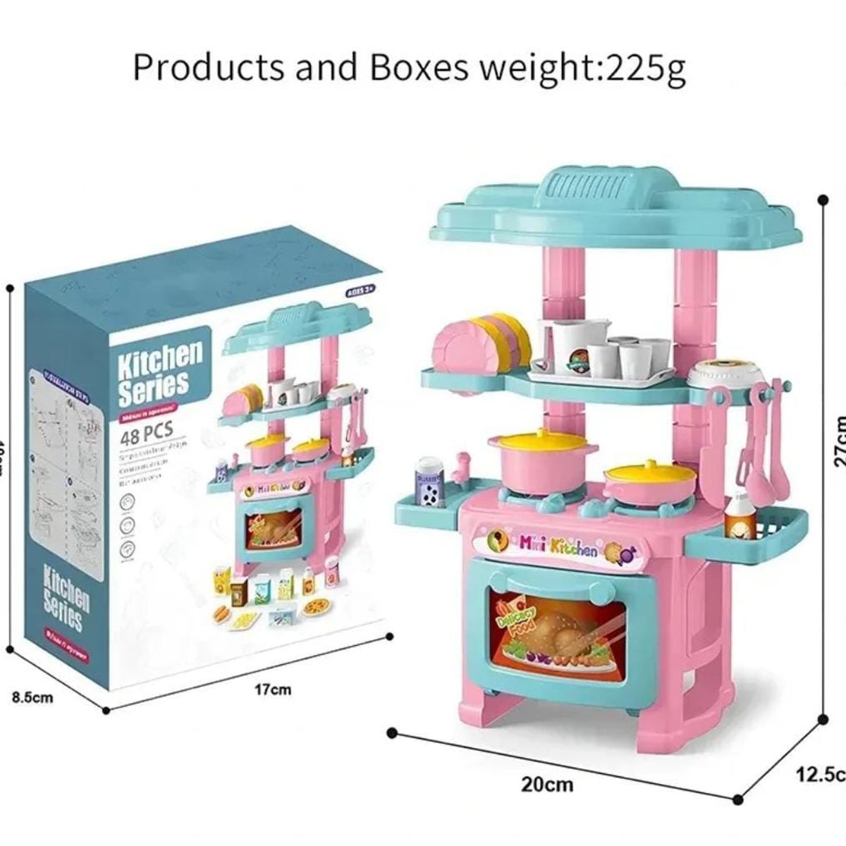 GENERICO - Mini Cocinita Didactica Armable 46 piezas