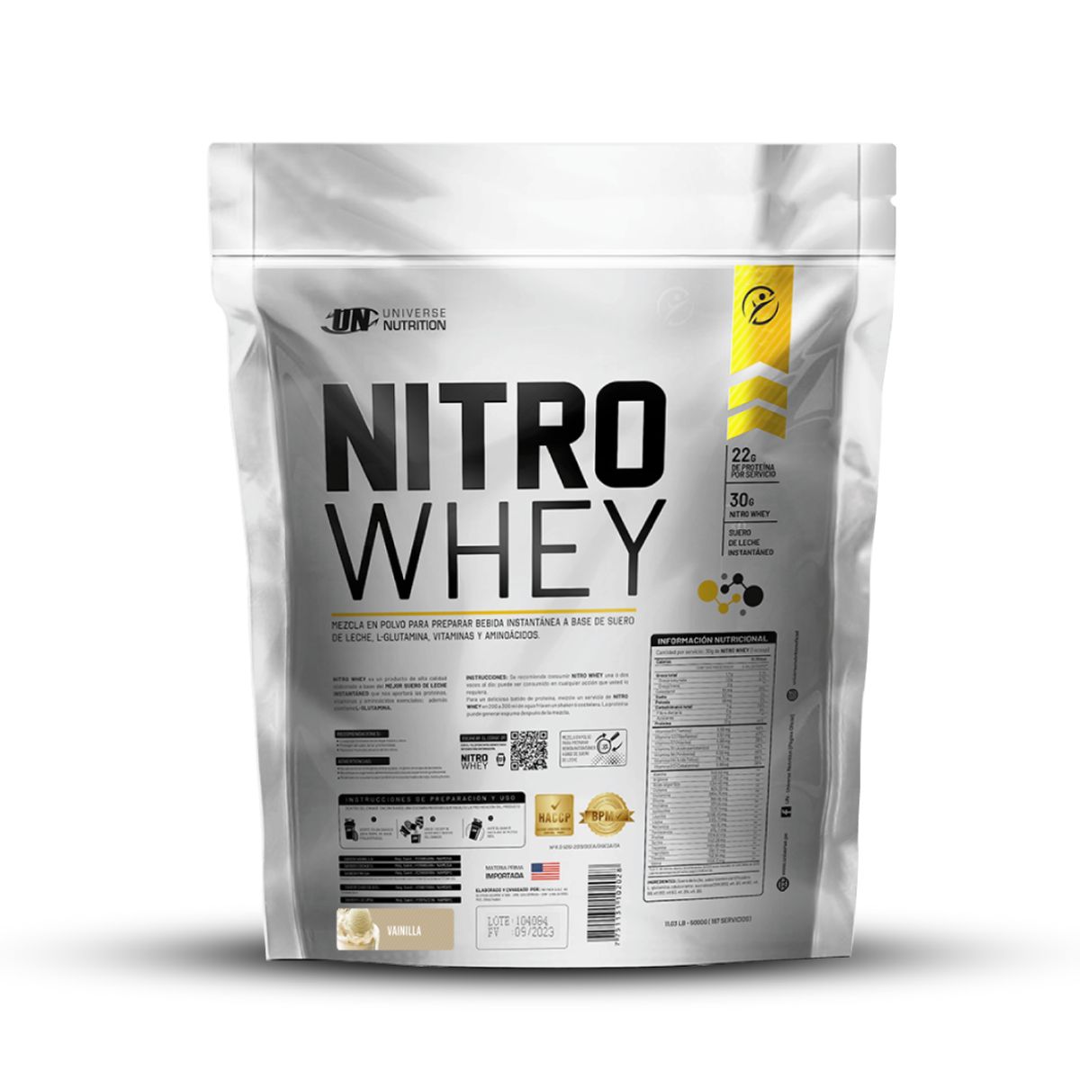 UNIVERSE NUTRITION - Nitro Whey 5 Kg Vainilla + shaker