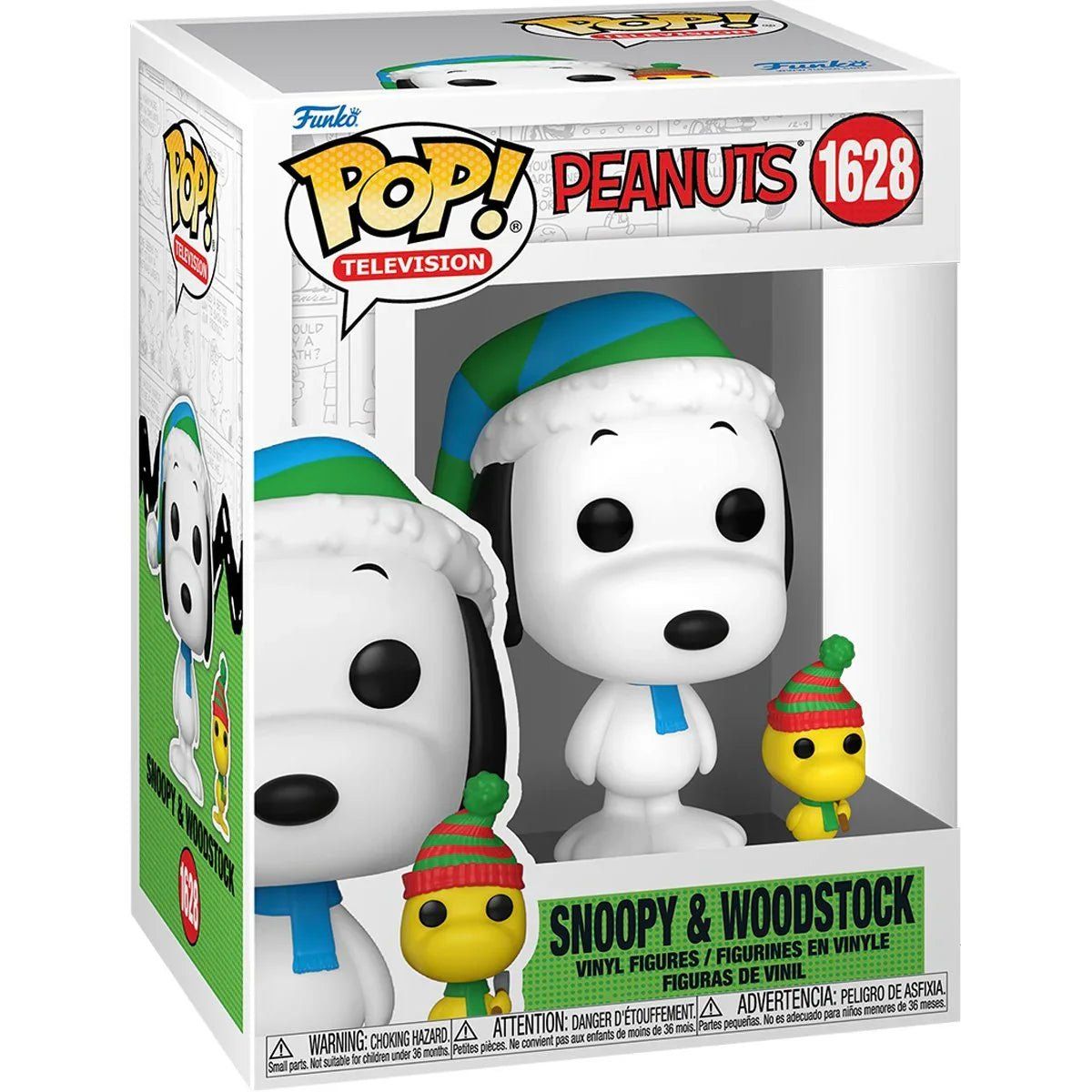 FUNKO - Funko Pop Television A Charlie Brown Christmas Peanuts -  Snoopy and Woodstock 1628