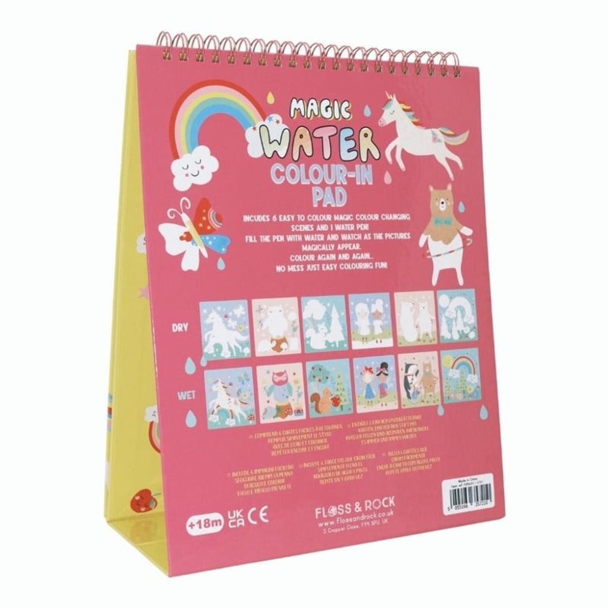 FLOSS & ROCK - Cuaderno coloreo con agua Floss & Rock Hada Arcoíris