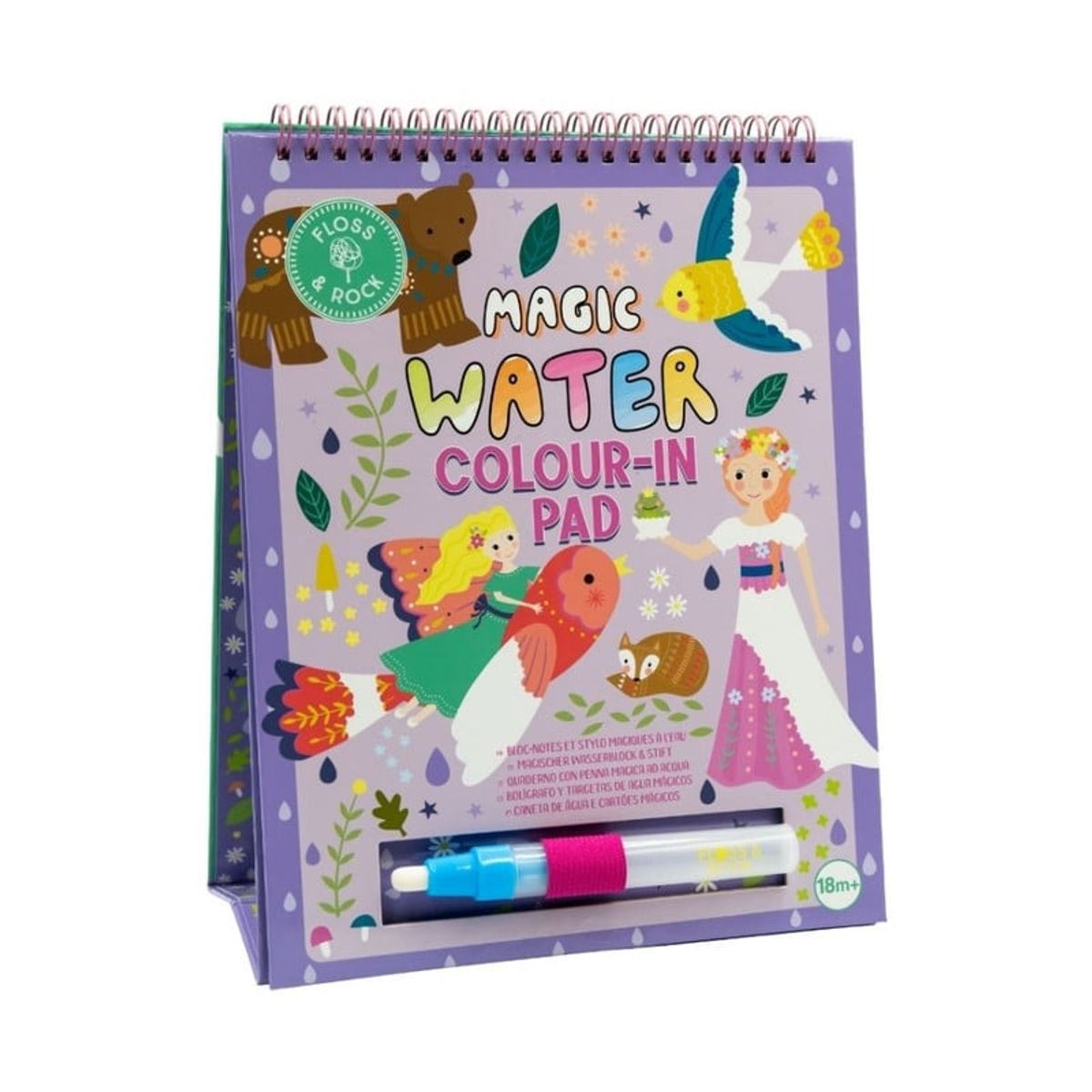 FLOSS & ROCK - Cuaderno coloreo con agua Floss & Rock Cuentos de Hadas