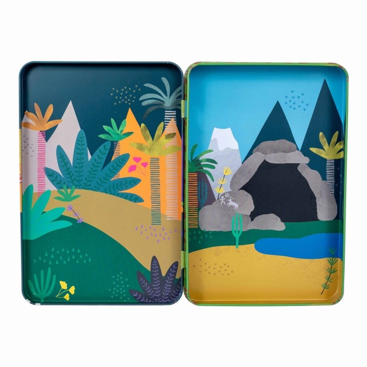 FLOSS & ROCK - Juego magnético en lata Floss & Rock Dinosaurios