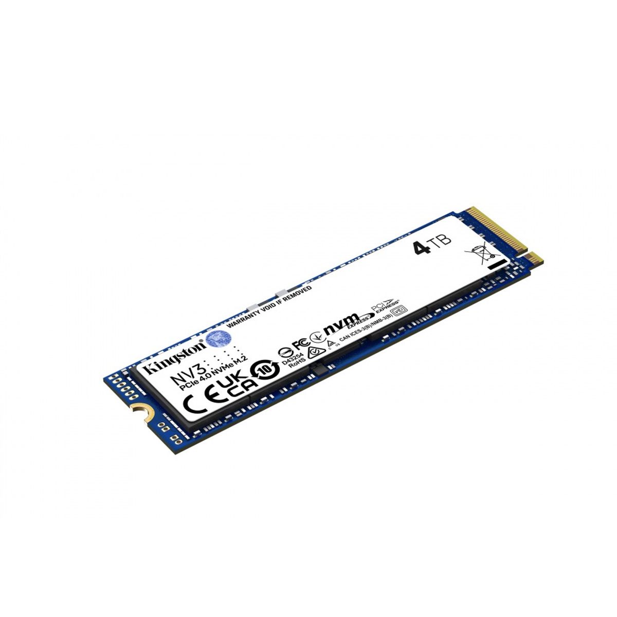 KINGSTON - Disco Solido SSD Kingston NV3 4TB M2 2280 PCIe NVMe 4.0 SNV3S/4000G