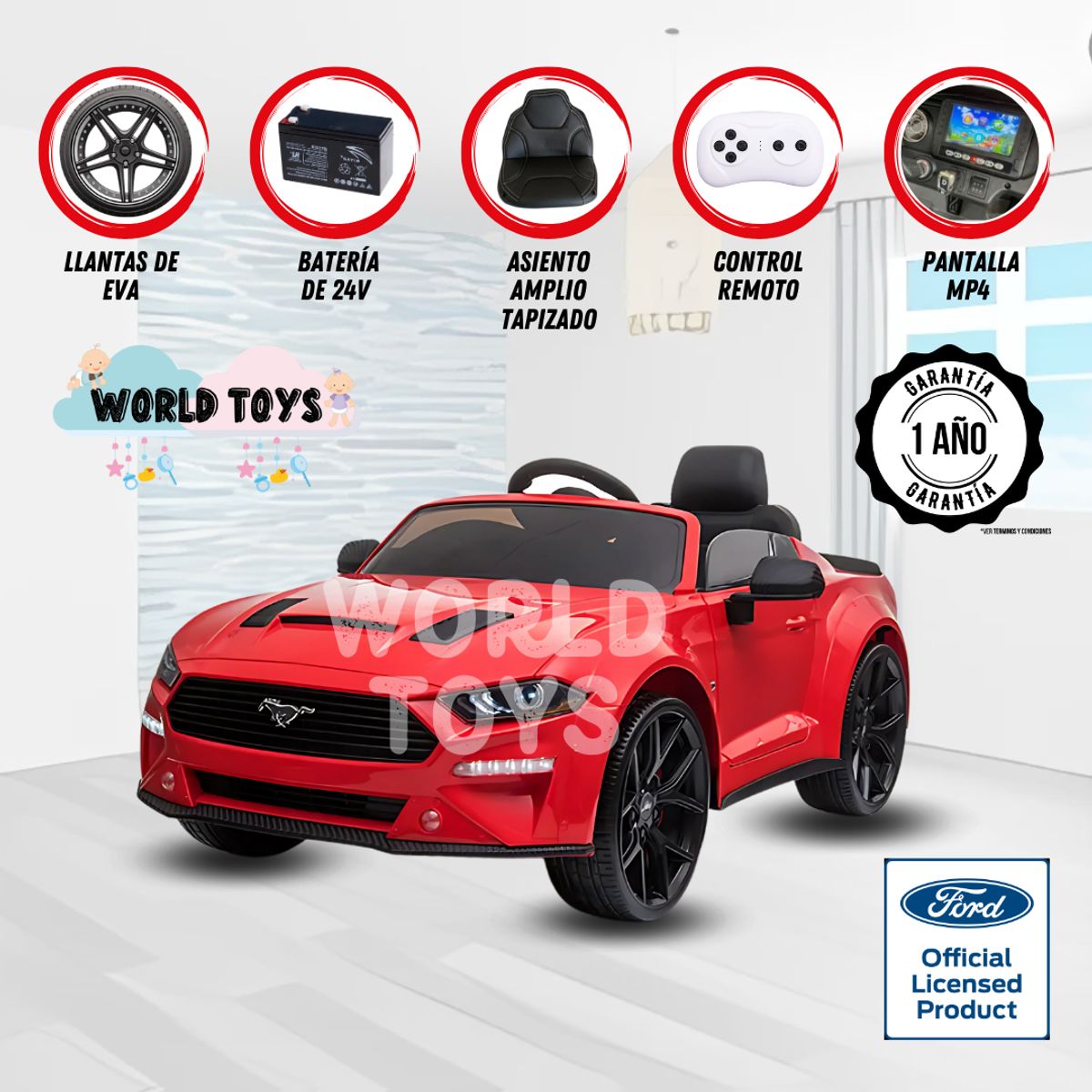 FORD - Auto a Batería «MUSTAG II » Licenciado Red