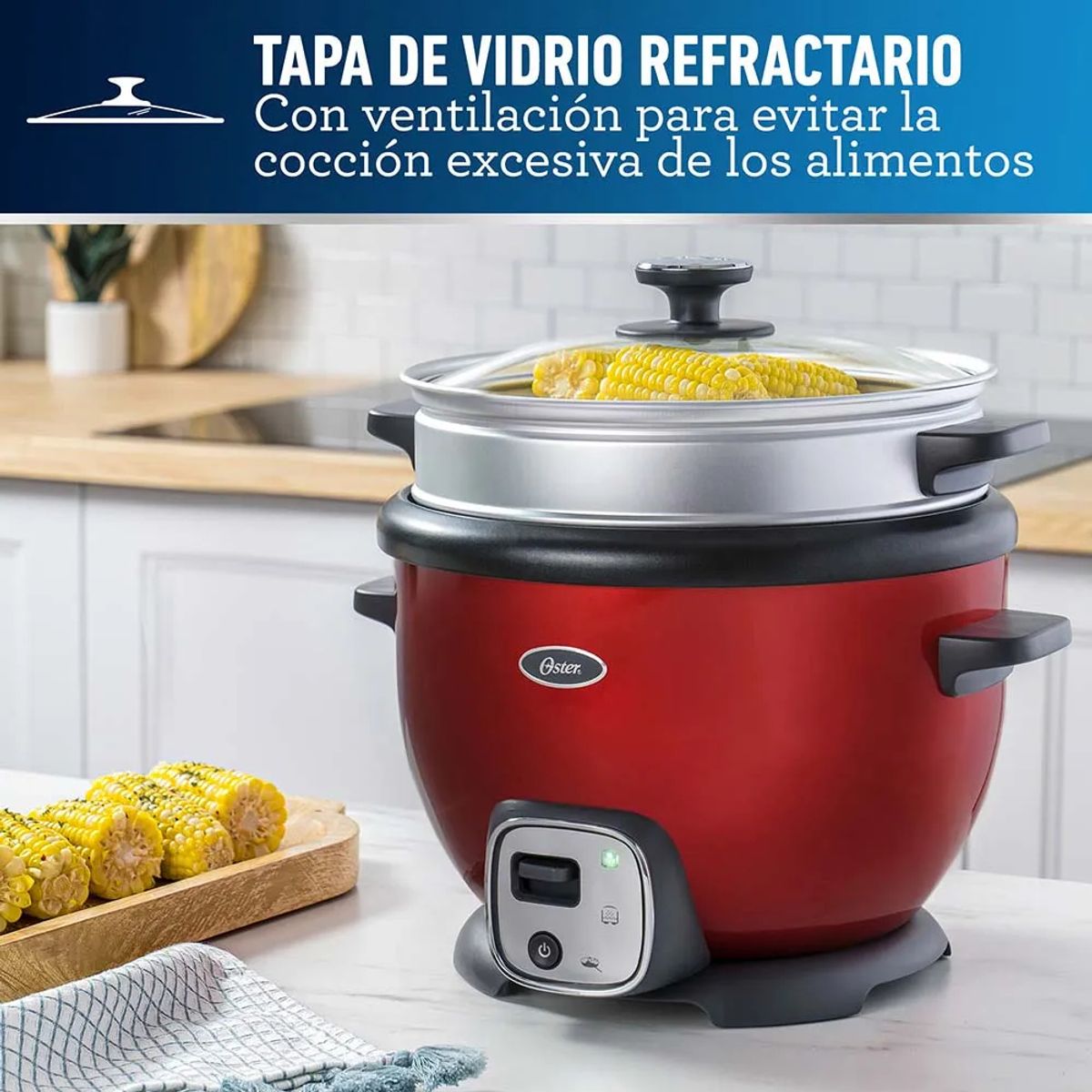 OSTER - Arrocera Multiusos Oster® Roja con Función Sofrito 22L CKSTRC7030R