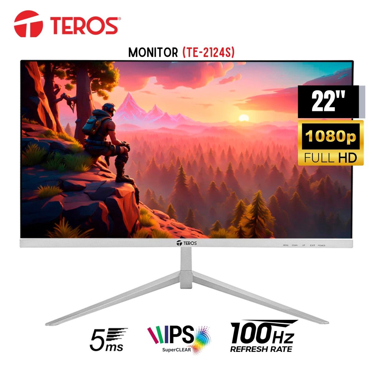 TEROS - Monitor  Teros TE-2124S 22" Full HD IPS, 100HZ, 5MS