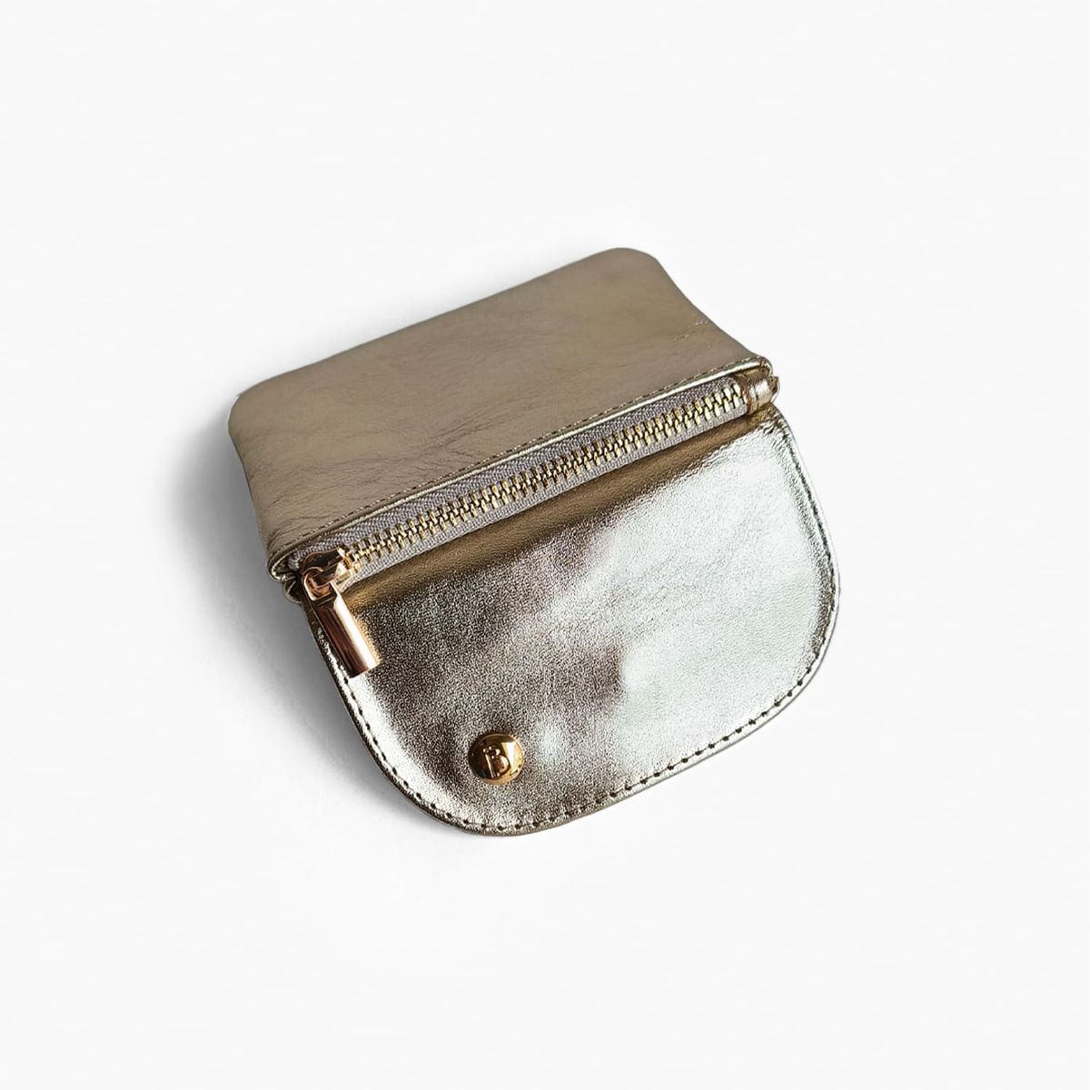 IRISABA - MONEDERO DE CUERO IRISABA PARA MUJER SERENA DORADO