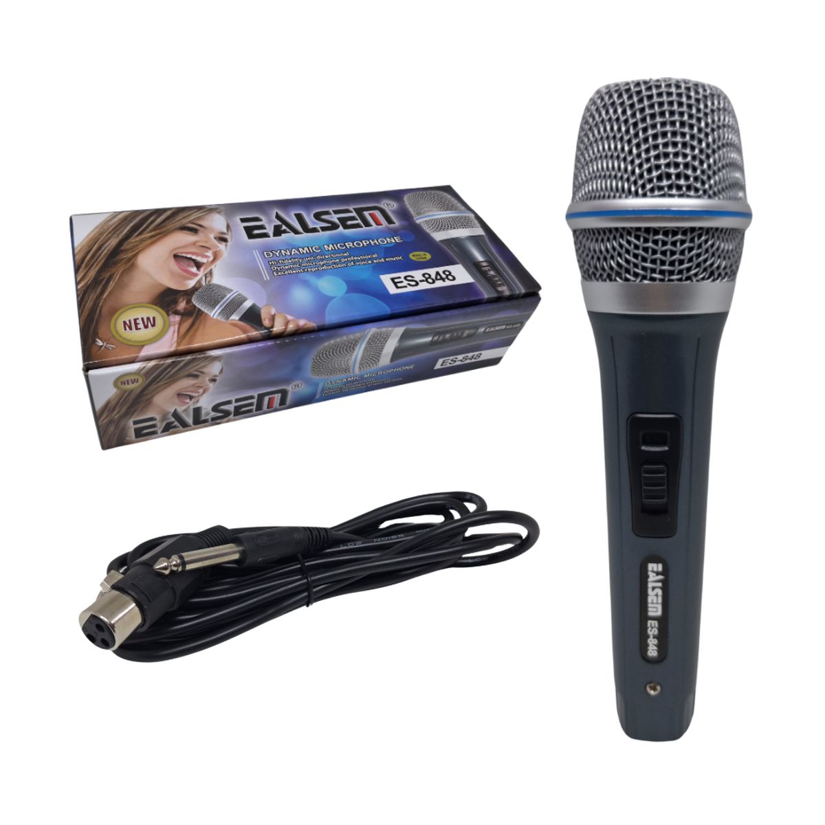 GENERICO - Microfono de Mano Alambrico Karaoke EALSEM ES-848