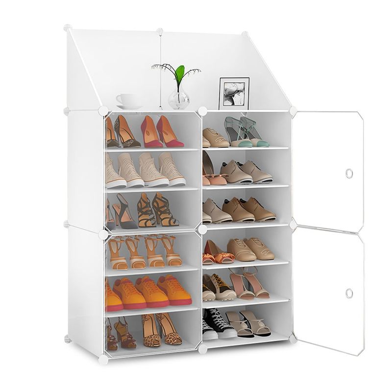KELLER - Zapatera Organizador 2X6 Niveles Blanco