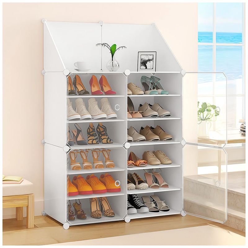 KELLER - Zapatera Organizador 2X6 Niveles Blanco