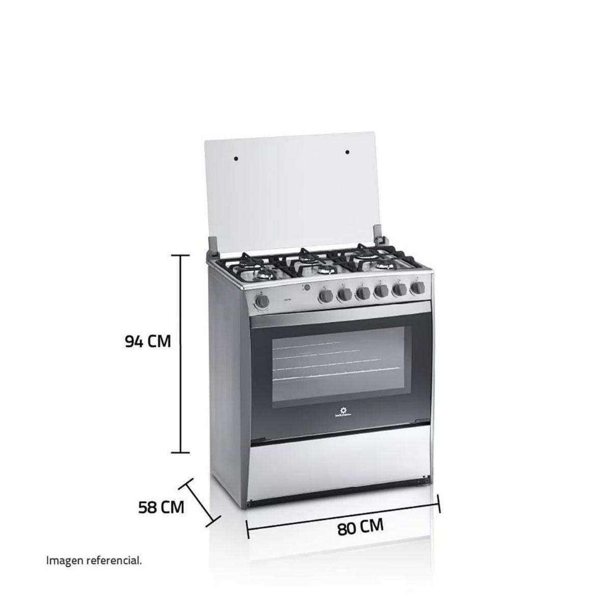 INDURAMA - Cocina Indurama Cataluña 6 Hornillas Croma