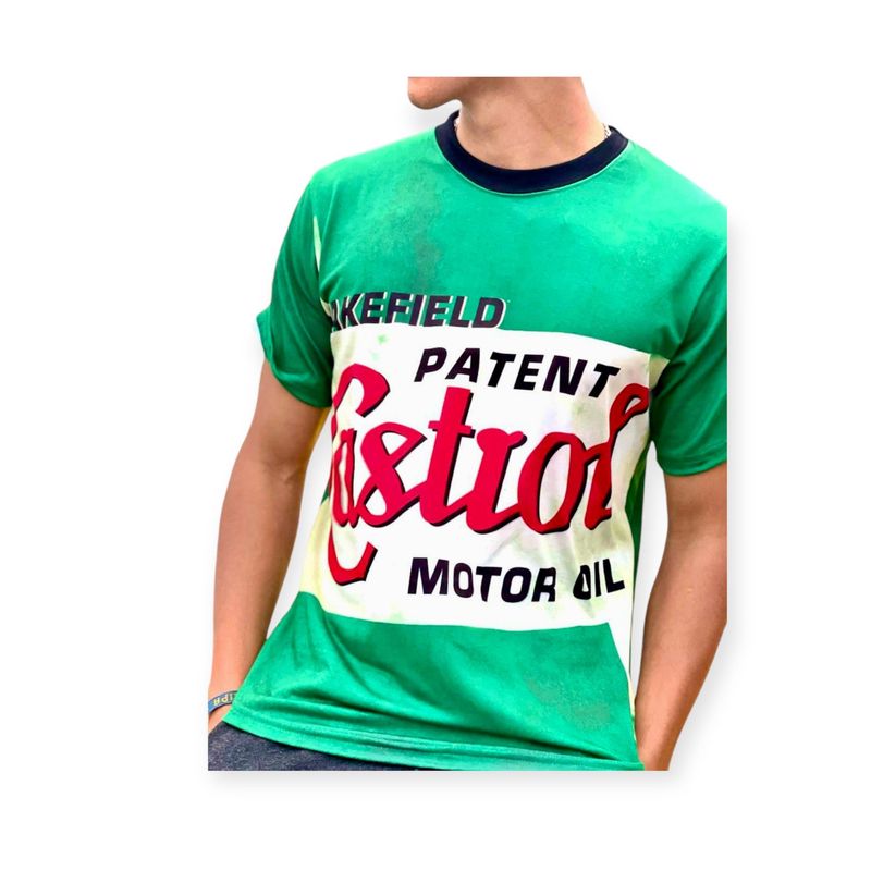 GENERICO - Polo Castrol Motor Oil Formula 1 Moto Camiseta F1 WRC Verde