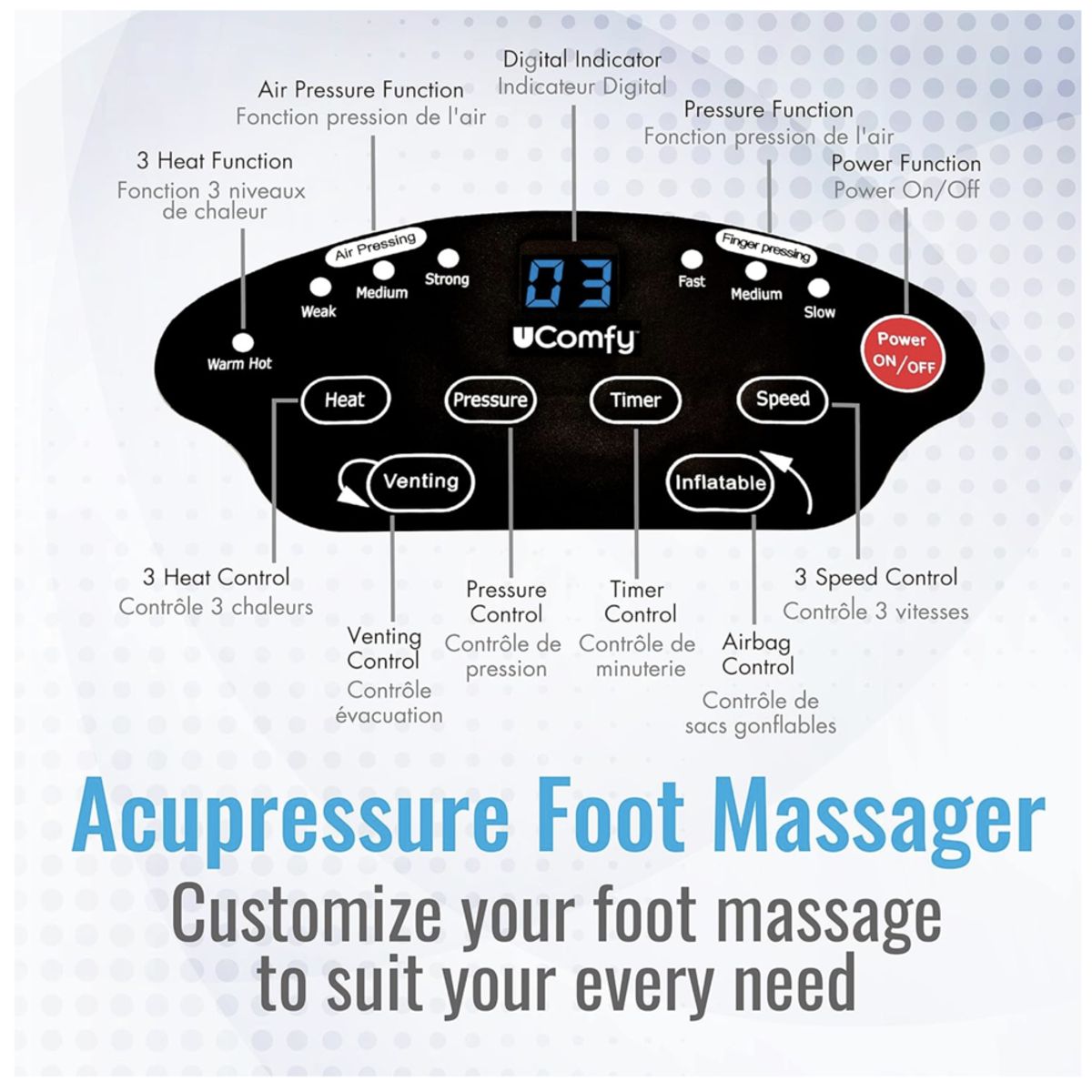GENERICO - Masajeador de pies con calefacción de acupresión - uComfy