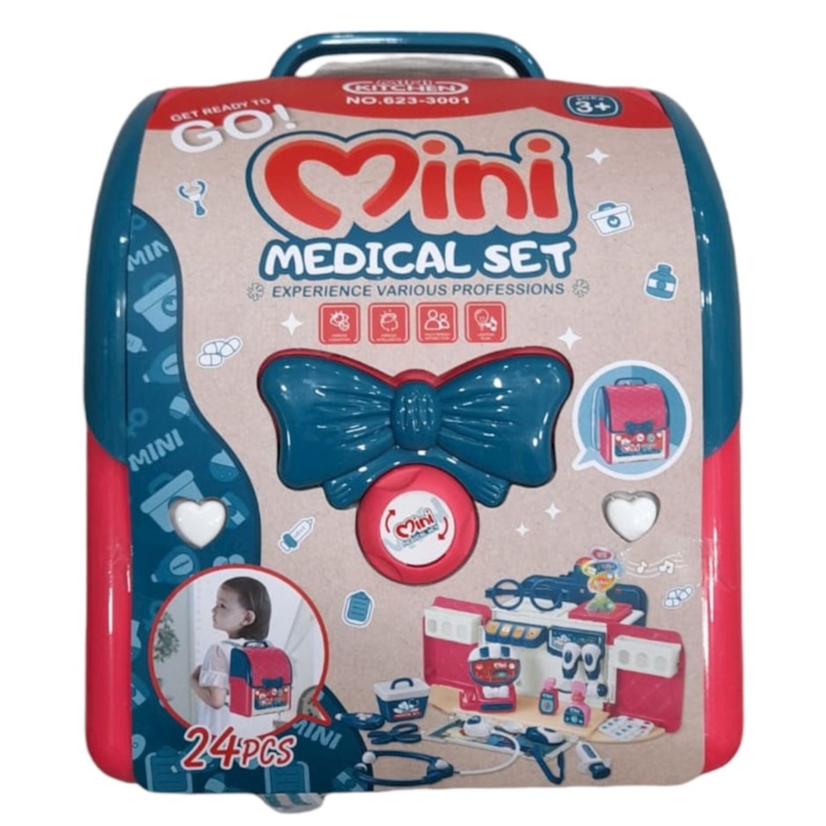 PEQUEÑAS TRAVESURAS - Juguete Maletin De Doctora - Set De 24 Piezas