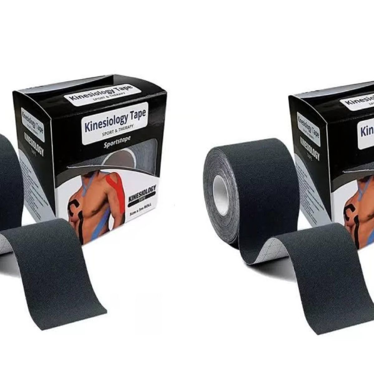 GENERICO - Cinta tape Kinesiológica 5 Metros x 2 unid. Soporte Fisioterapia