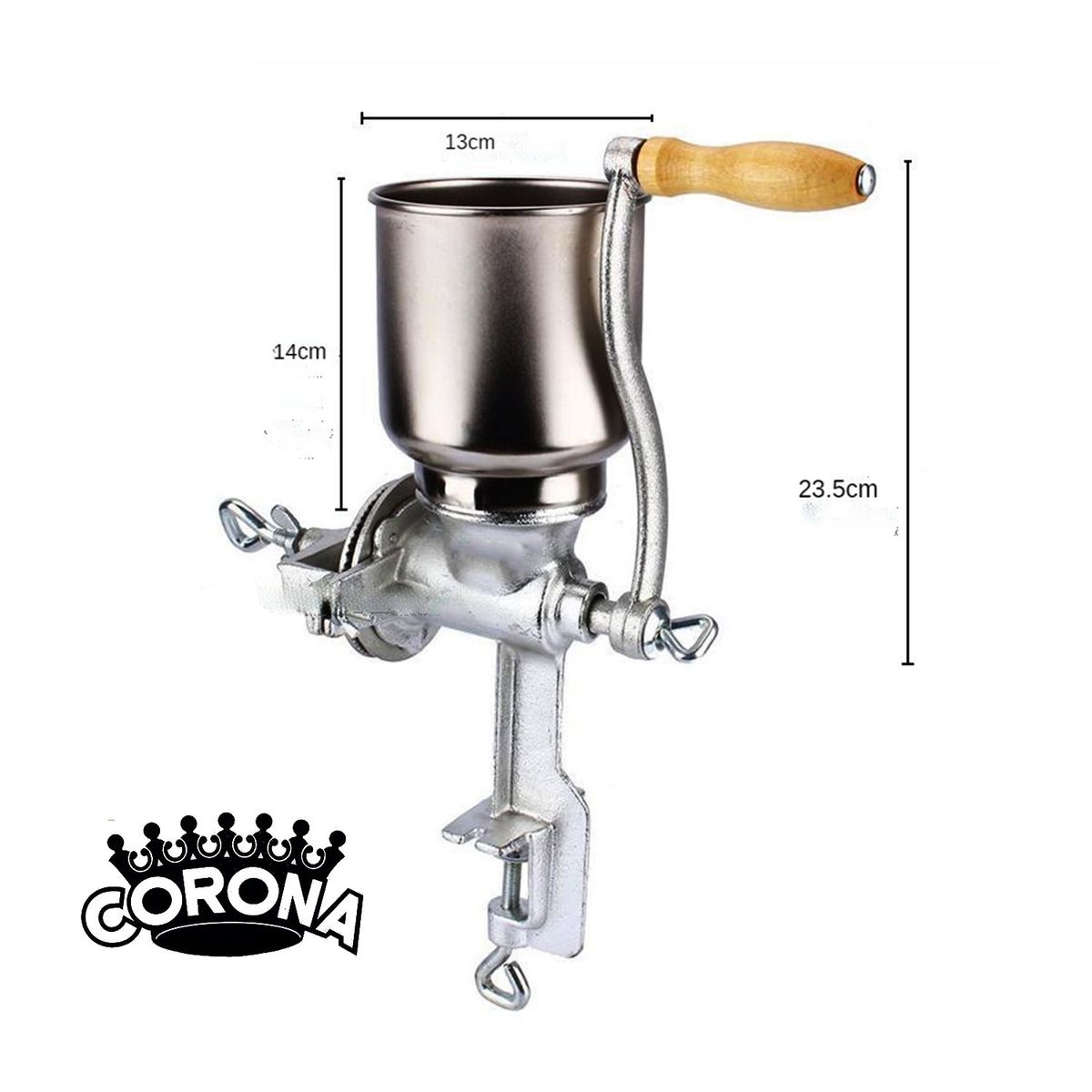 GENERICO - Molino para Granos Manual Marca Corona con Tolva Alta