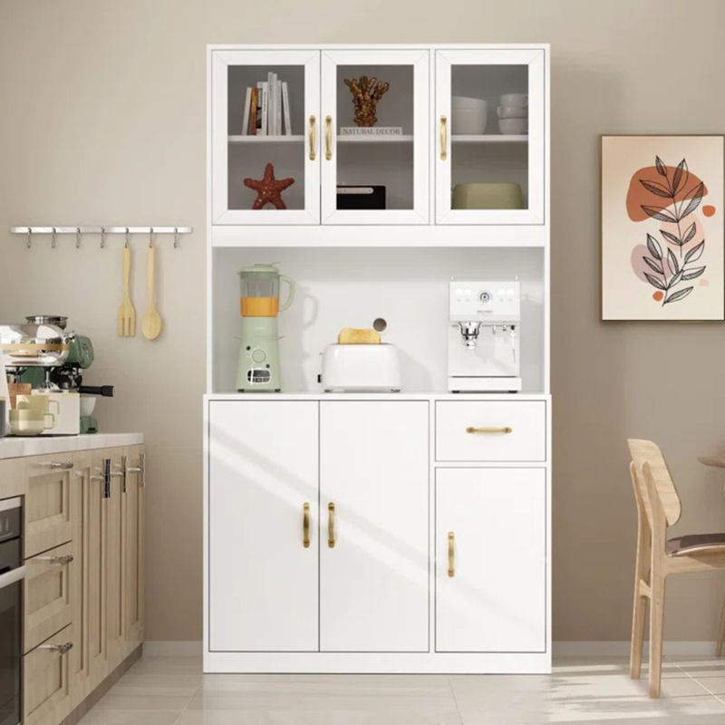 TU MESITA - Mueble de Cocina Moderno Kailin color Blanco 6 puertas 1 cajón TU MESITA