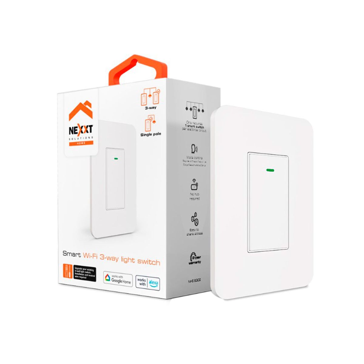 NEXXT SOLUTIONS - INTERRUPTOR SMART NEXXT DE 3 VÍAS CON WIFI PN NHE-S300