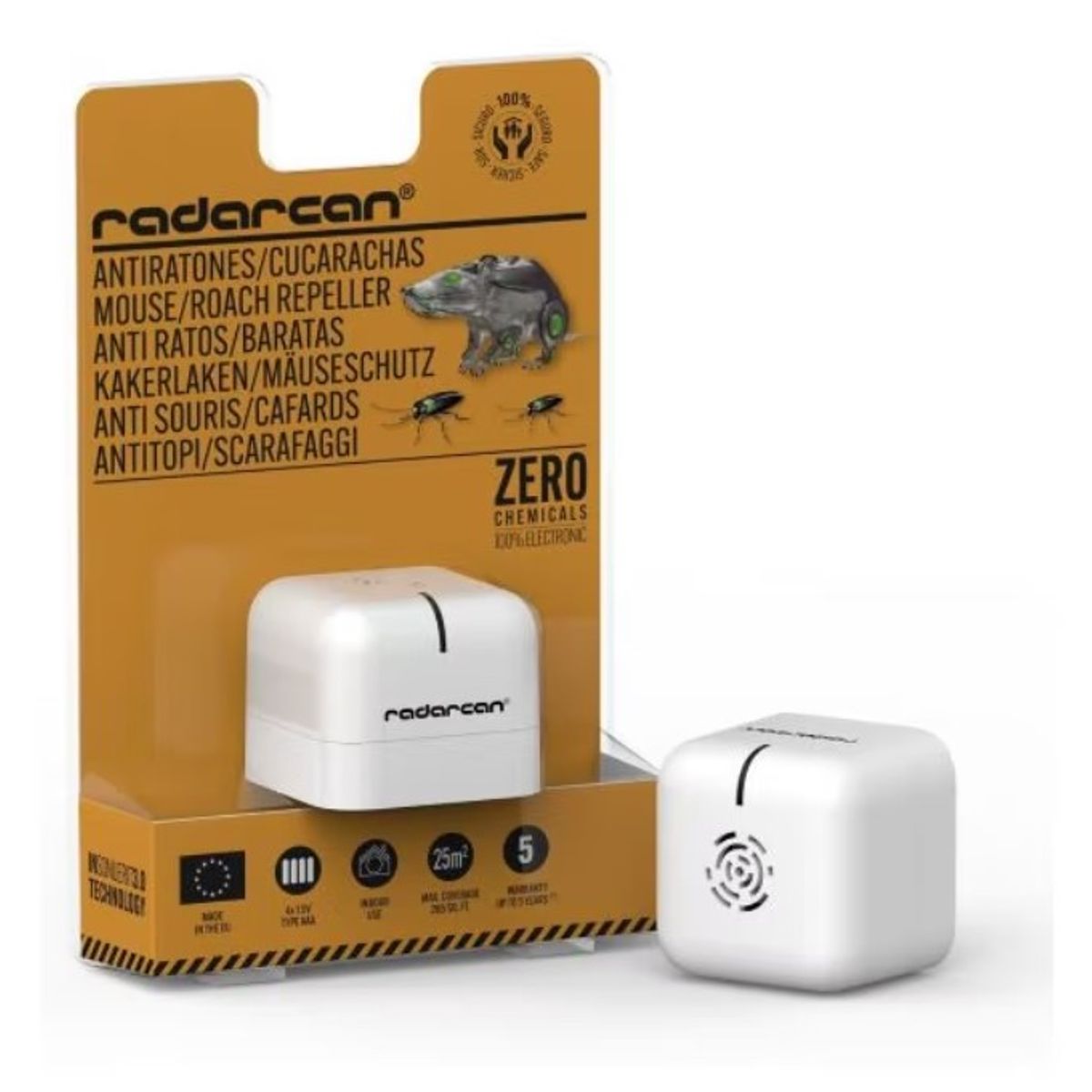 GENERICO - Repelente Anti Ratones Y Cucarachas Portatil Radarcan R-105