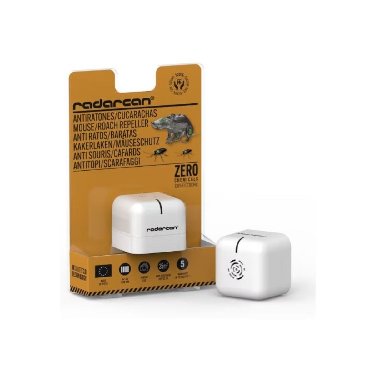 GENERICO - Repelente Anti Ratones Y Cucarachas Portatil Radarcan R-105