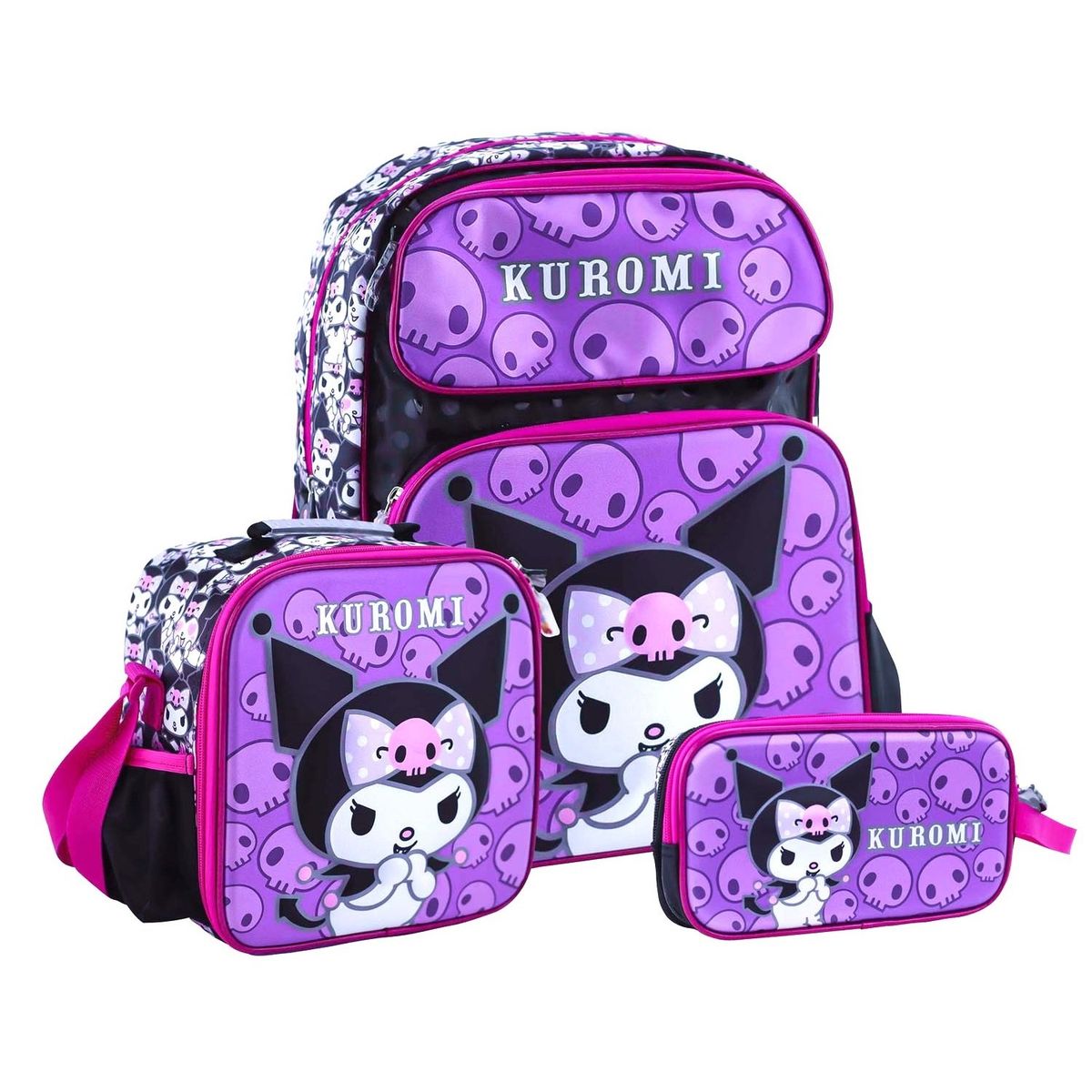 SCOOL - Set KUROMI Mochila-Lonchera-Cartuchera marca Scool