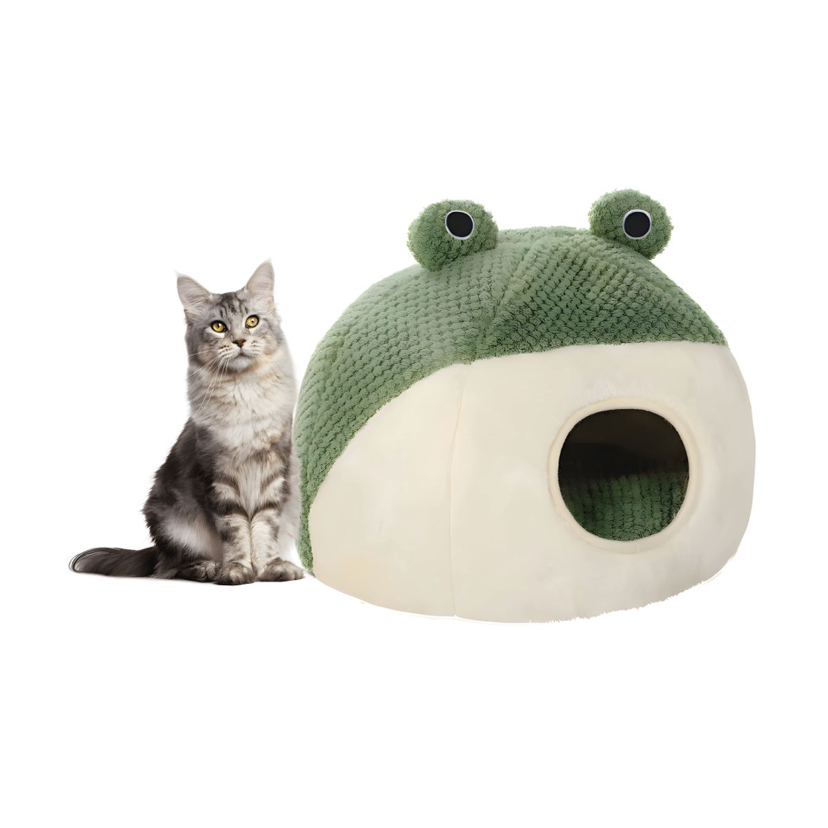 S&T - Cama Rana Cueva Para Mascotas Suave - Talla M