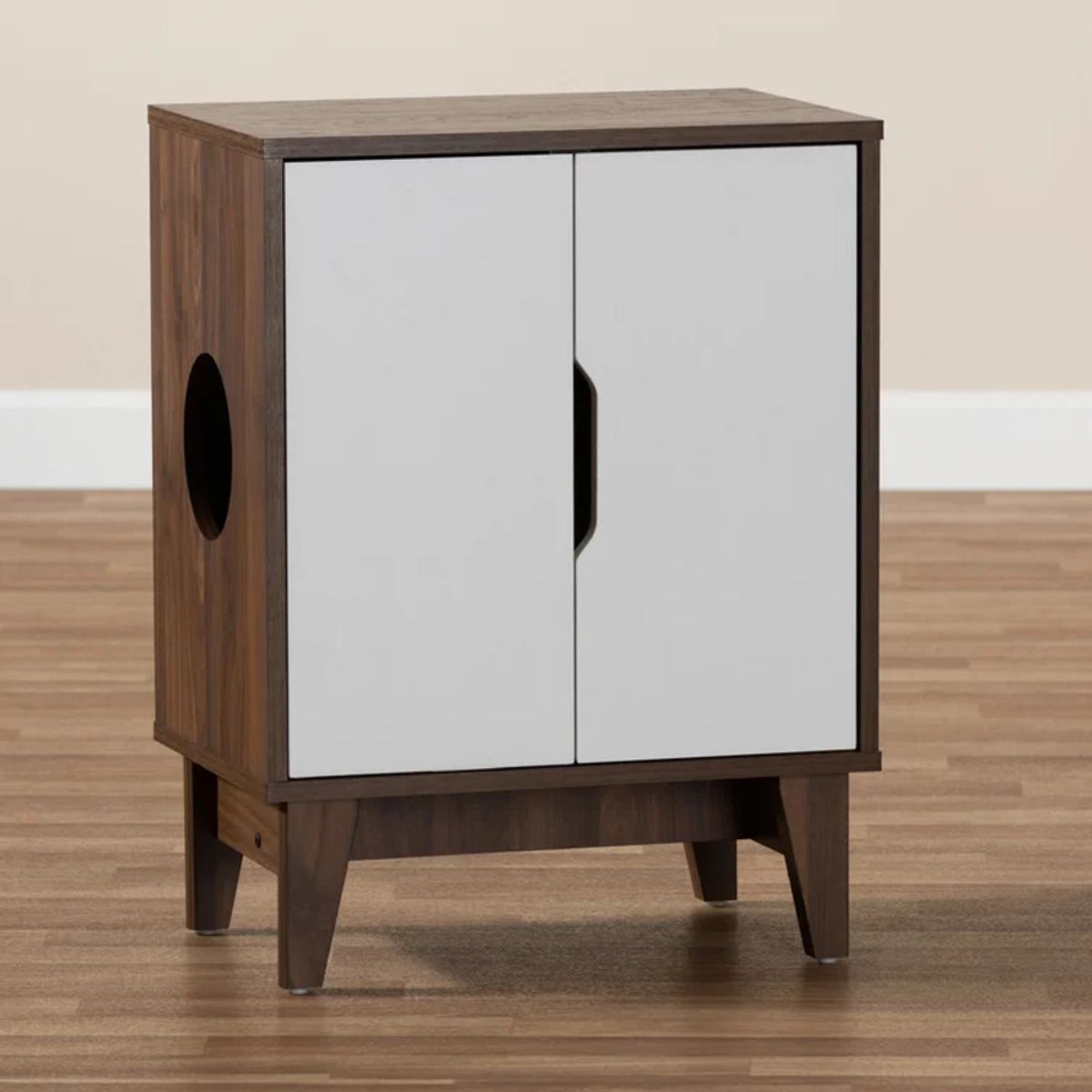 TU MESITA - Mueble Moderno para gatos Tomy 2 BlancoMarrón TU MESITA