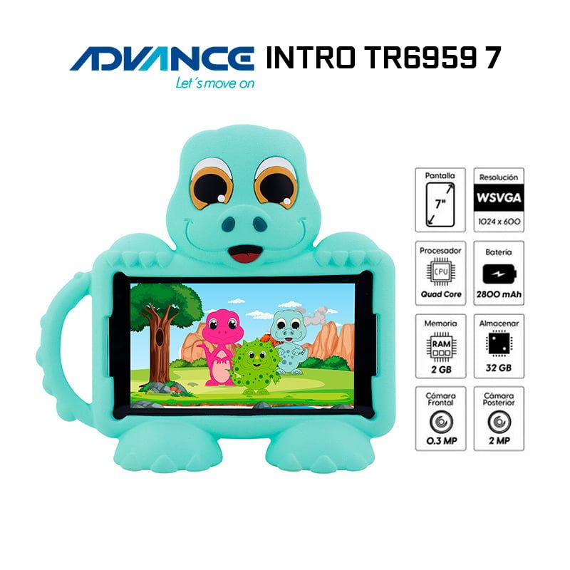 ADVANCE - Tablet Advance Intro TR6959 7 IPS 1024x600 Android 12 32GB 2GB RAM Wi-Fi - MENTA